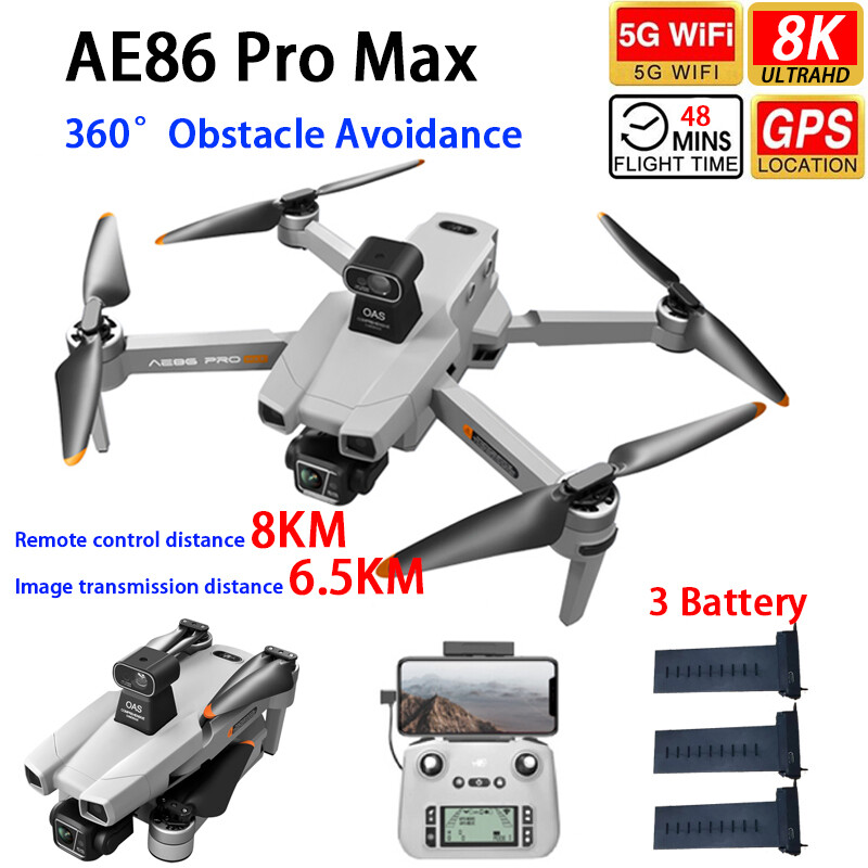 Drone Gimbal 3 Axis - Drone Professionale AERC AE86ProMax GPS 5G